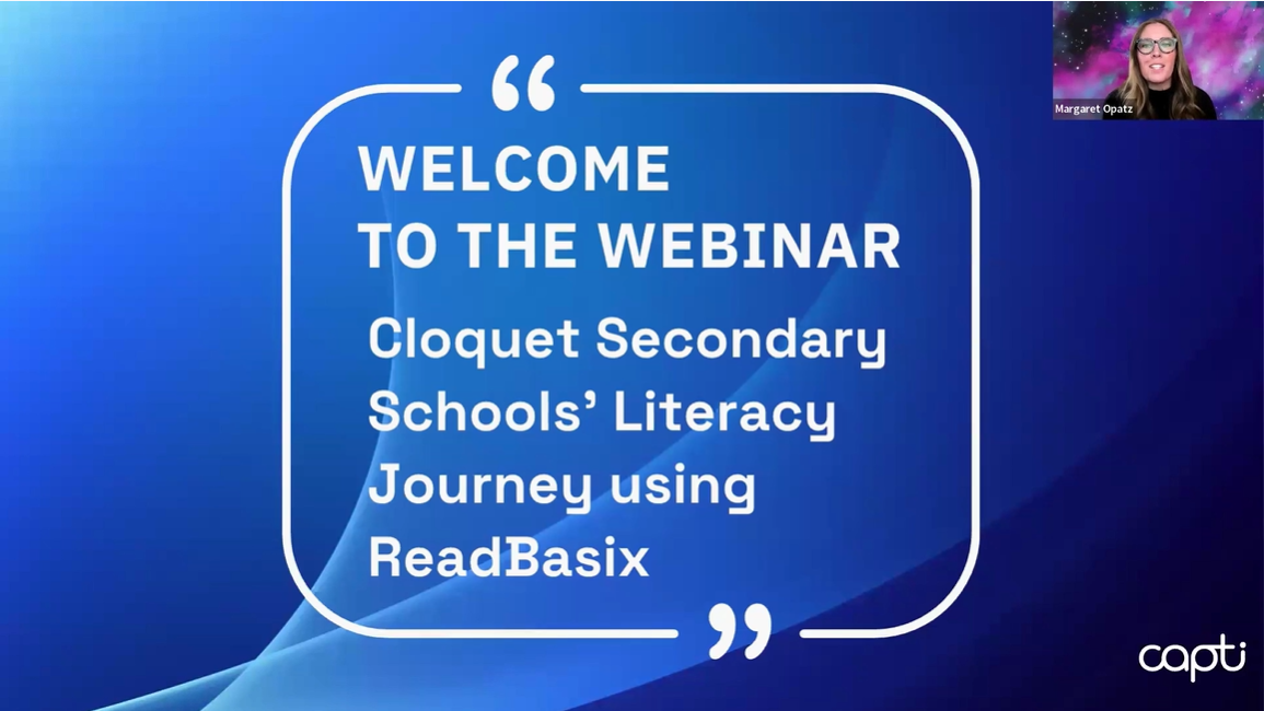 Webinar title slide: Cloquet Secondary Schools