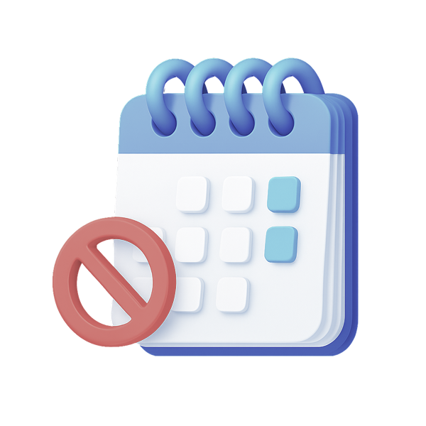 Calendar blocked